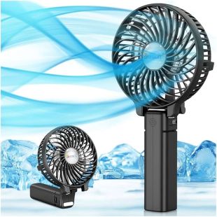 Portable Handheld Foldable Fan 180° with 3 Speed Level - Assorted