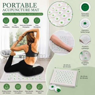 Portable Acupressure Mat for Relaxation and Muscle Relief 25&times;25m