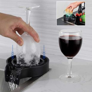Kitchen Sink Glass Rinser with Multi-Angle 5-Jet Spray