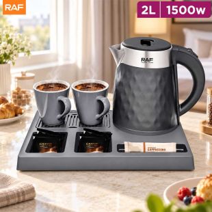 2L Electric Kettle 1500W with Divided Tray and 2 Cups by RAF