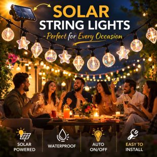 Solar Powered LED String Lights 5m