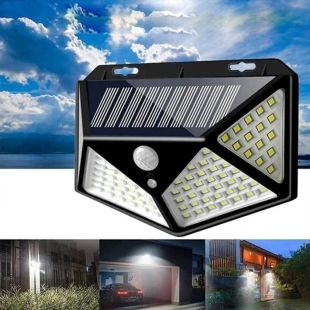 مصباح حائط يعمل بالطاقة الشمسية 100 مصباح LED