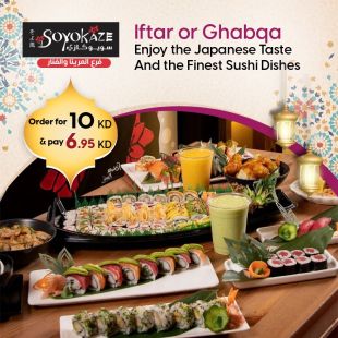 Enjoy Iftar or Ghabqa Menu of Authentic Sushi at SOYOKAZE