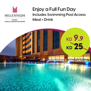 Enjoy Relaxation Day at the pool + Meal + Drink at Millennium Hotel & Convention Center