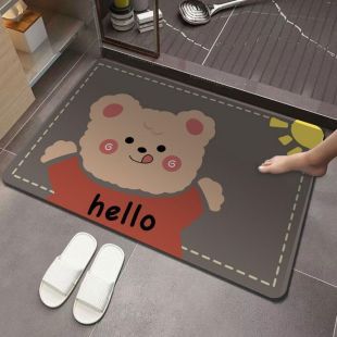 سجادة حمام عالية الامتصاص بتصميم Hello Bear
