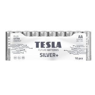 عبوة من 10 بطاريات Silver+ القلوية حجم AA من Tesla