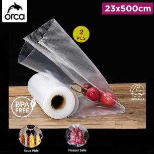 Pack of 2 Pcs Vacuum Sealer Rolls 23×500cm by ORCA