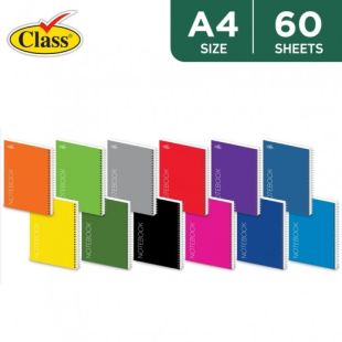 PP Notebook A4 Assorted Color 60 Sheet by Class