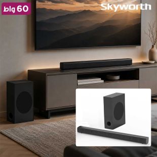 ساوند بار بلوتوث 2.1 قناة مع مضخم صوت سلكي 60 واط من Skyworth