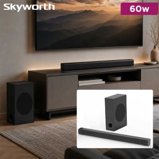 Skyworth 2.1CH Bluetooth Soundbar with Wired Subwoofer 60W