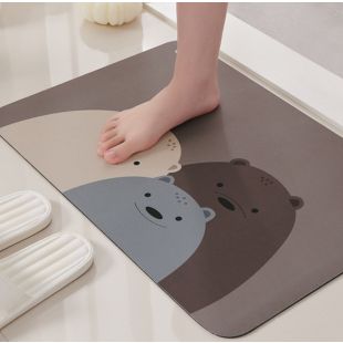 سجادة حمام بتصميم Sticky Bear غير قابلة للانزلاق وسريعة الجفاف