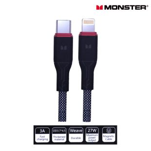 كيبل شحن مغناطيسي سريع Type-C إلى Lightning بقوة 27 واط من Monster