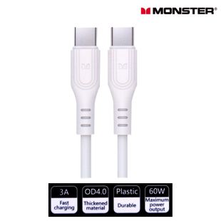 كيبل شحن سريع Type-C إلى Type-C بقوة 60 واط من Monster