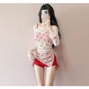 Stylish Long Sleeve 3Pcs Swimsuit For Women
