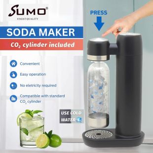 Sumo Soda & Sparkling Water Maker with CO2 Gas Cylinder