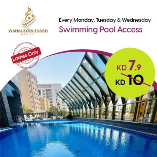 Enjoy a Pool Entrance Every Monday or Tuesday or Wednesday at Wahaj Boulevard Hotel