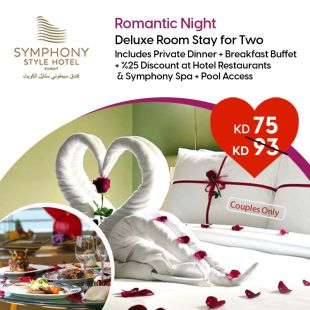 Romantic Night in A Deluxe Room at Symphoy Style Hotel