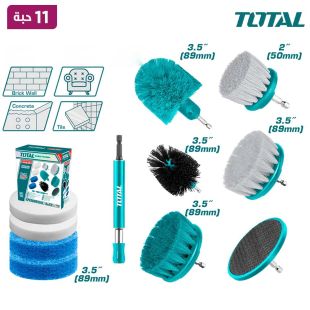 طقم فرش تنظيف للمثقاب 11 قطعة من Total