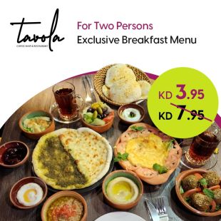 Breakfast Set Menu For 2 Persons from Tavola Coffe & Restaurant