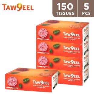 taw9eel_essentials_comercial_facial_tissues_150_x_2_ply_-_5_pieces