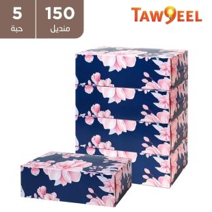 taw9eel_essentials_facial_tissues_flower_150_x_2_ply_-_5_pieces_1