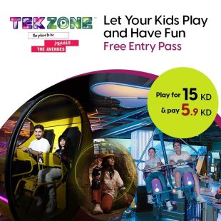 Let Your Kids Play and Have Fun with + Free Entry Pass in Tekzone
