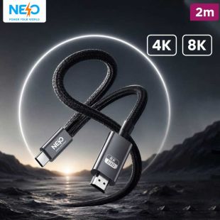HDMI (4K or 8K) Type-C to HDMI Cable 2m by Neo