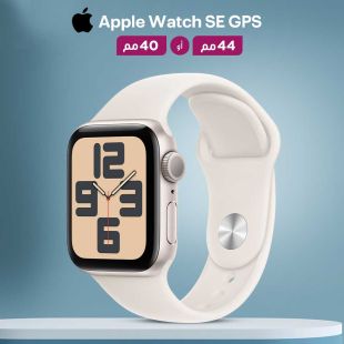 ساعة Apple Watch SE مقاس 40-44 ملم GPS إصدار (2024) بإطار ألمنيوم وسوار رياضي