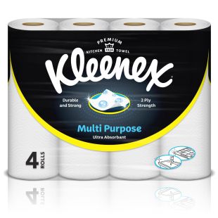 Kleenex Multi Purpose Kitchen Tissue Paper Towel 2 Ply (4 Rollx40 Tissue)