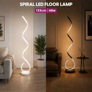 مصباح أرضي LED حلزوني 133 سم