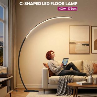 40W C-Shaped LED Floor Lamp 175cm - Sheeel Kuwait Deals