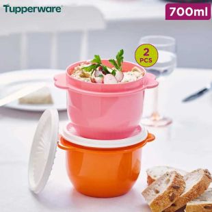 Plastic Food Storage Containers 700ml 2 Pieces by Tupperware