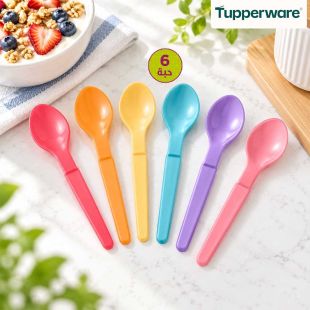 طقم ملاعق معلقة متعددة الألوان 6 حبة من Tupperware