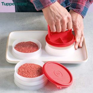Tupperware Hamburger Press with Keepers Set