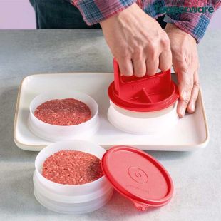 طقم مكبس برجر مع حاويات حفظ من Tupperware