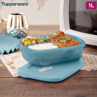 Tupperware CrystalWave GenII Divided Container 1L