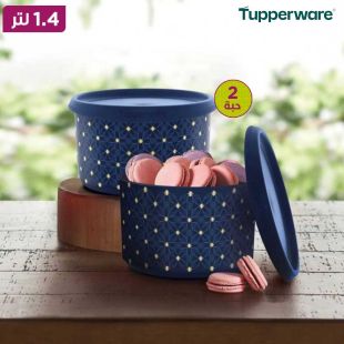 طقم علب حفظ طعام One Touch سعة 1.4 لتر 2 حبة من Tupperware