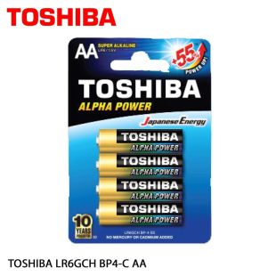 TOSHIBA Set of 4Pcs Alpha Power AA Batteries
