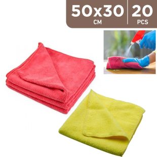 Towel Microfiber 50x30 cm 20 Pcs - Assorted Color