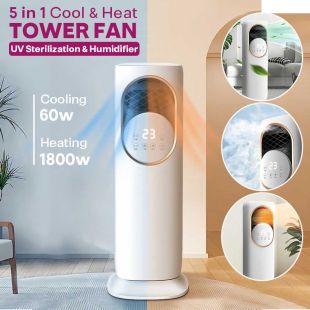 5 in 1 Cool and Heat Tower Fan
