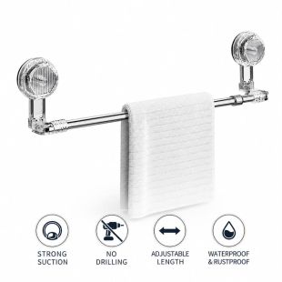 Adjustable Suction Cup Towel Rod 120 cm