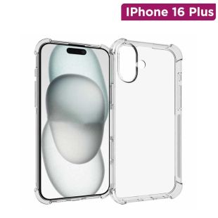 غطاء حماية شفاف مضاد للصدمات لهاتف iPhone 16 Plus من Powerey