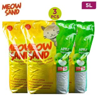 Meow Clumping Cat Litter - Apple 3 x 5L