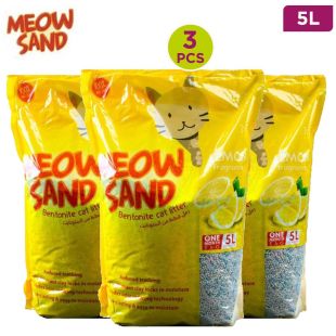 Meow Clumping Cat Litter With Lemon 3 x 5L