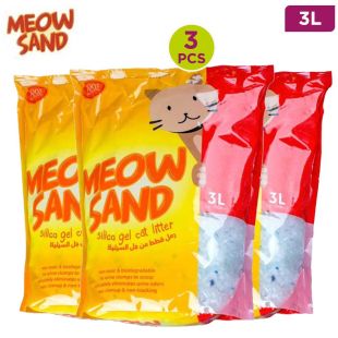 Meow Silica Gel Cat Litter 3 x 3L
