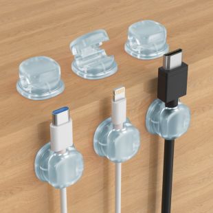 Adhesive Desktop Cable Organizer 6 Pieces