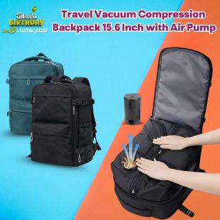 Travel Vacuum Compression Backpack 15.6 Inch with Air Pump