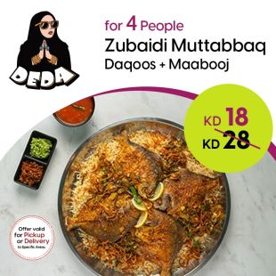 Mutbaq Zubaidi Tray for 4 Persons at Deda Restaurant