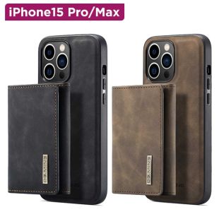 Leather phone case with pocket iPhone15 Pro Max / iPhone15 Pro