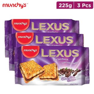 Munchys Lexus Chocolate Cream Sandwich Biscuit 225 g  x 3